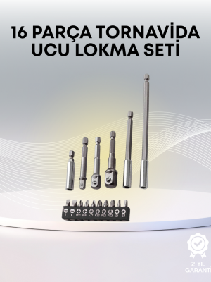 Metal Gövdeli 16lı Bits Seti Çok Fonksiyonlu Tamir Aleti
