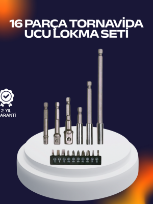 16 Parça Usta İşçilik Bits Takımı Vida Sökme Takma Set