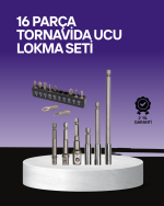 Çok Amaçlı 16lı Bits Uç Seti Dayanıklı Tornavida Adaptör