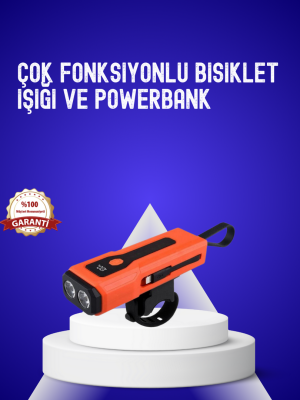 600 Lümen Şarjlı Bisiklet Farı COB Yan Çakar Acil Durum
