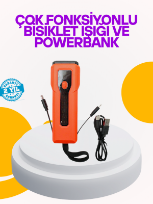 Su Geçirmez Bisiklet Işığı 5000 mAh Powerbankli Ön Far