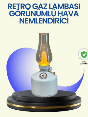 280 ml Tanklı Retro Gaz Lambası Difüzör USB Şarjlı Hava Nemlendirici