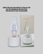 Renkli Led Işıklı Retro Gaz Lambası Aroma Terapi Mist Maker - Görsel 2