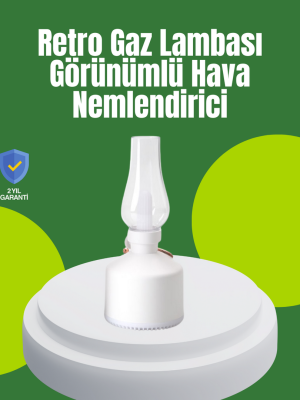 USB Şarjlı Retro Gaz Lambası Hava Nemlendirici Led Atmosfer Işıklı