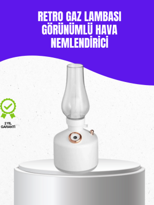 Retro Gaz Lambası Görünümlü Ledli Buhar Püskürtücü Aroma Difüzör
