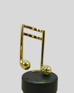 Altın Nota Figürlü Dönen Müzik Kutusu Dekoratif Music Box - Görsel 2