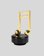 Altın Nota Figürlü Dönen Müzik Kutusu Dekoratif Music Box - Görsel 4