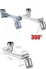 Dönen Musluk Başlığı 1080 Derece Ayarlanabilir Filtreli Sprey Uç - Görsel 5