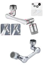 Dönen Musluk Başlığı 1080 Derece Ayarlanabilir Filtreli Sprey Uç - Görsel 2