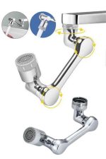 Dönen Musluk Başlığı 1080 Derece Ayarlanabilir Filtreli Sprey Uç - Görsel 3