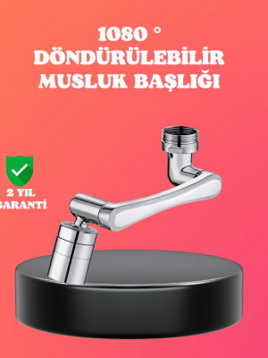 1080° Dönebilen Püskürtme Filtreli Musluk Başlığı Su Tasarruflu