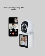 Akıllı Ev Güvenlik Kamerası 2K Ultra HD Hareket Algılama ve Çağrı Özellikli - Görsel 3