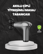 4 Başlıklı Şarjlı Masaj Tabancası Bel Sırt Boyun Bacak Kas Rahatlatıcı