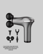 4 Başlıklı Şarjlı Masaj Tabancası Bel Sırt Boyun Bacak Kas Rahatlatıcı - Görsel 3