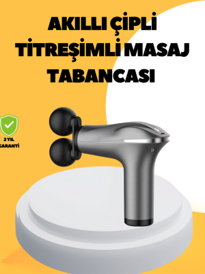 Şarjlı 4 Başlıklı Titreşimli Masaj Aleti Derin Kas Masajı Sporcu Destekli