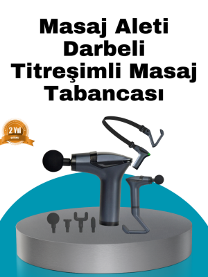 Taşınabilir 3in1 Masaj Aleti Şarjlı Titreşimli Esneme Bantlı