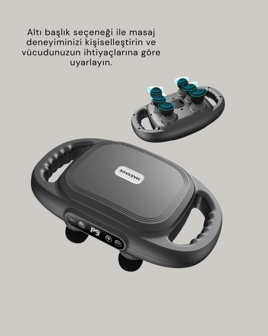 1244254_9-26.png 2000 mAh Şarjlı Masaj Tabancası 6 Başlık Ayarlı Güçlü Masaj Cihazı - Görsel 4