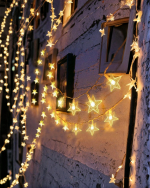 Dekoratif Yıldız Led Aydınlatma 20 Ledli 5 Metre Günışığı - Görsel 5