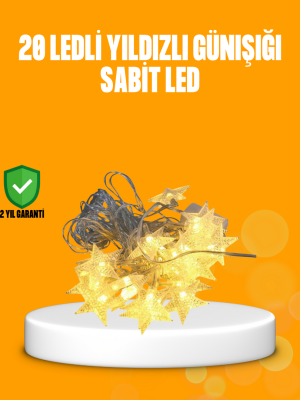 Yıldız Led Işık 5 Metre Dekoratif Aydınlatma Günışığı