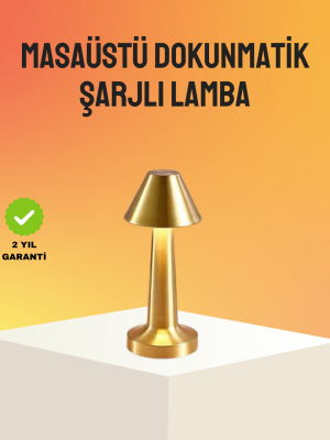 Modern Metal Masa Lambası 3 Işık Renkli Kademesiz Parlaklık Ayarlı