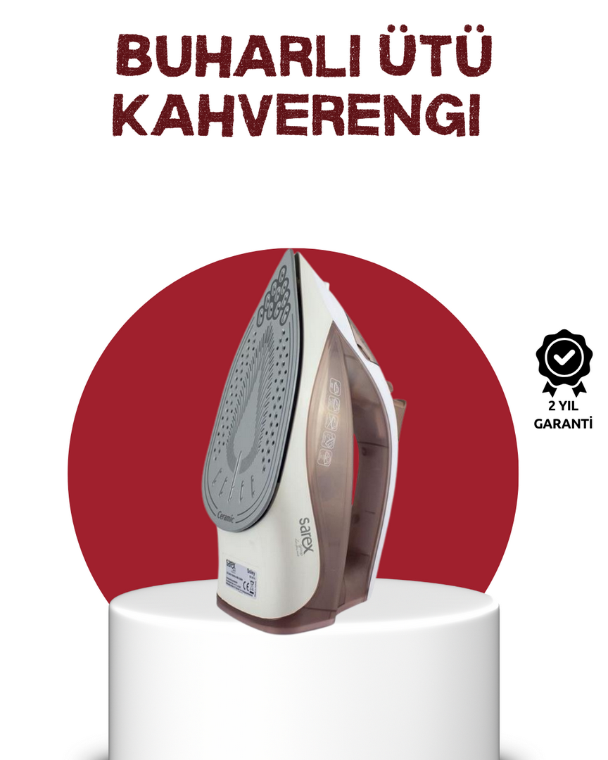 1244648_4-47.png Seramik Tabanlı Buharlı Ütü 2200W Dikey Ütüleme 300ml Kahverengi - Görsel 1