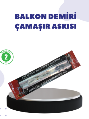 25x60 Balkon Askılığı Kare Demir Uyumlu Hava Dayanıklı Çamaşır Askısı
