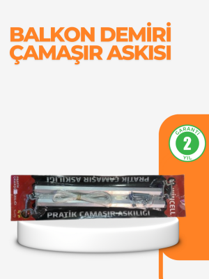 25x60 cm Çamaşır Askılığı Kare Balkon Demiri İçin Dayanıklı Tasarım