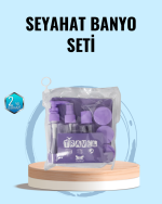 Taşınabilir 5’li Seyahat Banyo Seti Şampuanlık Sprey Krem Kutusu