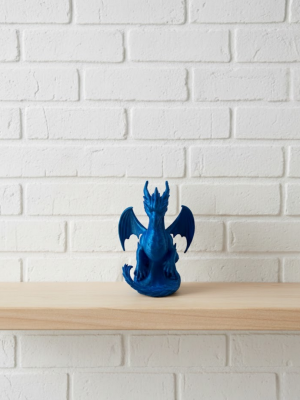 12 cm Mavi Ejderha Figürü Koleksiyonluk Dekoratif Biblo