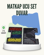 Matkap Ucu Seti 24 Parça Organizer Kutulu Ahşap Metal Beton Uyumlu