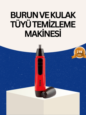 Raks Kırmızı Tüy Temizleme Cihazı Kulak Burun Pilli Ergonomik