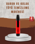 Raks Leo Burun Kulak Tüy Alma Makinesi 45 dk Şarj Süreli Kırmızı