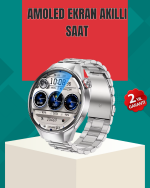 Metal Gövdeli AMOLED Akıllı Saat – Kan Oksijen, Nabız ve Arama Fonksiyonlu