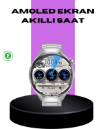 Akıllı Saat Metal Kordonlu Tam Ekran AMOLED – Arama ve Sağlık Takip Özellikli
