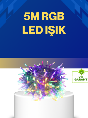 Dekoratif Peri Led 5 m 50 Ampullü Şeffaf Kablo Aydınlatma