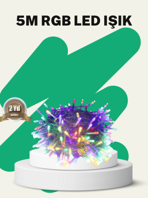 50’li LED Şeffaf Kablolu 5 m Aydınlatma Işık Süsleme Led