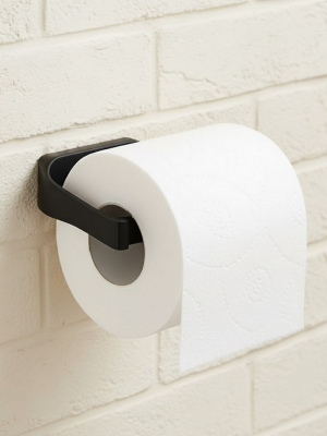 Şık Tasarım Siyah Tuvalet Kağıdı Askılığı Metal Peçetelik