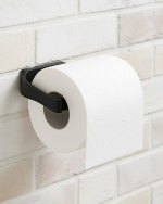 Siyah Metal Tuvalet Kağıdı Tutucu Mat Kaplama Banyo Peçetelik