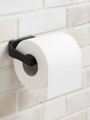 Siyah Metal Tuvalet Kağıdı Tutucu Mat Kaplama Banyo Peçetelik