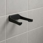 Siyah Metal Tuvalet Kağıdı Tutucu Mat Kaplama Banyo Peçetelik - Görsel 4