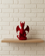 Kırmızı Ejderha Biblo 12 cm Dekoratif Fantastik Obje Hediyelik Süs Eşyası