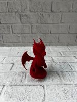 Kırmızı Ejderha Biblo 12 cm Dekoratif Fantastik Obje Hediyelik Süs Eşyası - Görsel 2