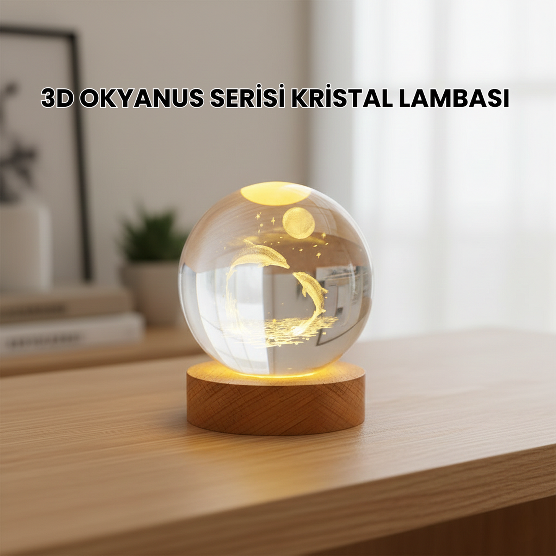 1246416_1-64.png 3D Yunus Desenli Kristal Küre Ahşap Tabanlı Işıklı Dekor Objesi - Görsel 1