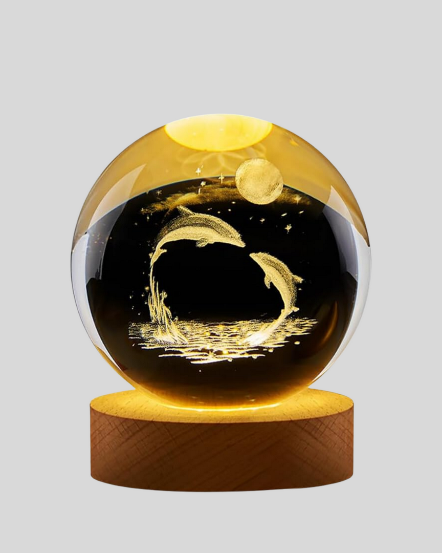 1246416_1-65.png 3D Yunus Desenli Kristal Küre Ahşap Tabanlı Işıklı Dekor Objesi - Görsel 2