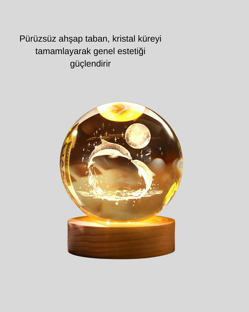 1246417_4-59.png Yunus Figürlü LED Kristal Küre Ahşap Standlı Dekoratif Gece Lambası - Görsel 5
