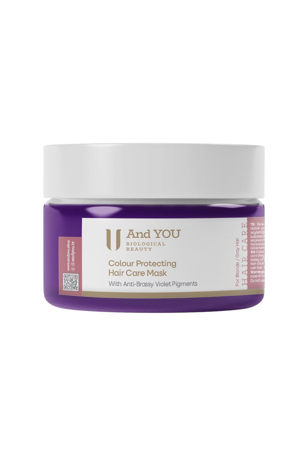 1246432_and-you-colour-protecting-hair-care-ma-e09608.jpg And You Colour Protectıng Haır Care Mask - Renk Koruyucu Saç Bakım Maskesi 250 ml - Görsel 1