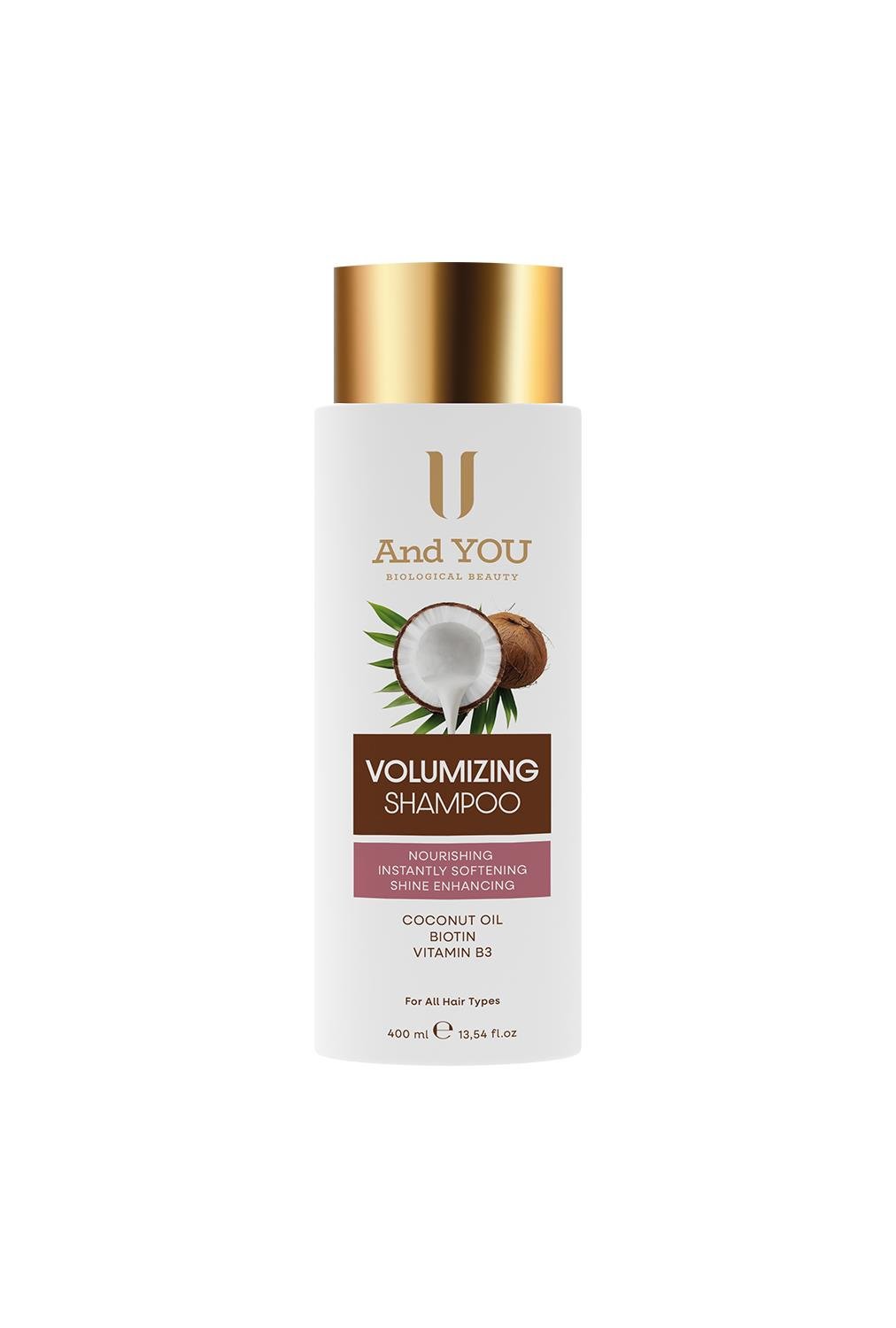 1246786_and-you-volumizing-hacim-veren-hindist-fd-47f.jpg And You Volumızıng Hacim Veren Hindistan Cevizli Şampuan 400 ml - Görsel 1