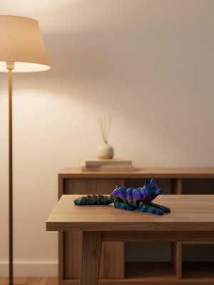 Rainbow hareketli kurt masa dekoru esnek eklem yapılı