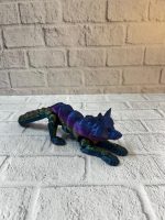 Rainbow hareketli kurt masa dekoru esnek eklem yapılı - Görsel 4