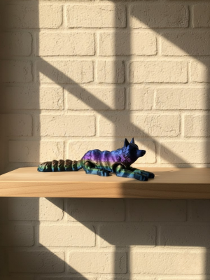 Hareketli Kurt Rainbow dekoratif esnek figür 10x24 cm